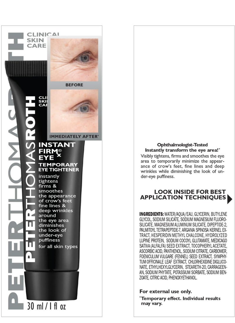 PETER THOMAS ROTH FIRMX Eye Cream - Instant Tightening, Wrinkle & Puffiness Reduction, Triple Peptide Complex 30ml  - Image 2