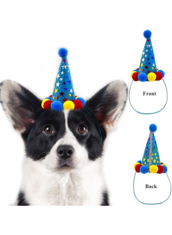 MIRFA Dog Birthday Boy Bandana Hat Toy Set - Blue - Image 4