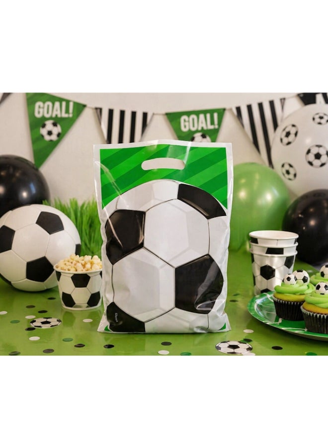 Toyland Football Theme Party Bags 6 Pc Set – Kids Birthday Return Gift Bags, Soccer Design Loot Bags - Image 2