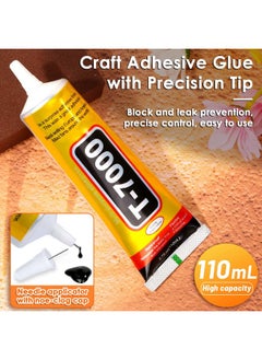 cridoz E T-7000 Black Adhesive Glue For Phone, Cridoz 110Ml Waterproof Jewelry Glue Precision Craft Adhesive For Cell Phone Screen Repair Glass Wood Crafts Metal And Stones  - Image 4