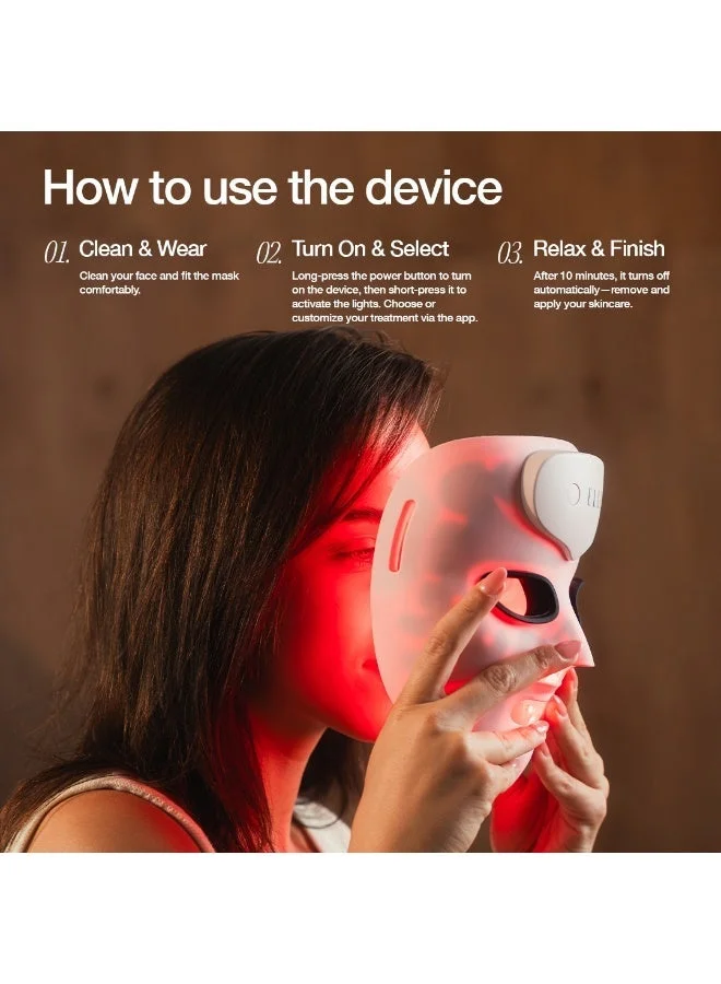 ELLE Radiance Boost Pro LED Face Mask – FDA Approved & Clinically Proven Light Therapy for Glowing, Youthful Skin | Red, Blue & Infrared Light | Boosts Collagen, Reduces Wrinkles, Breakouts & Blemishes | Comfortable Silicone Fit