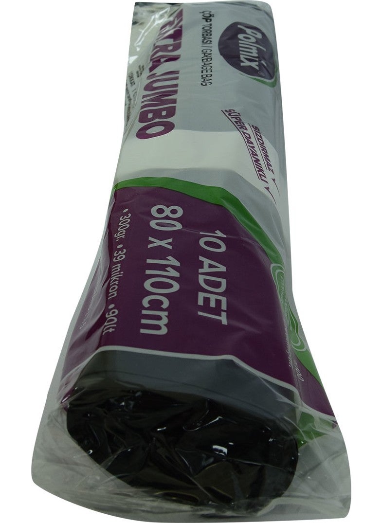 Garbage Bag Extra Jumbo Size 80X110CM 300GR 39MICRON 90LT Black Roll 10 Lugs - pzsku/Z8ACA97DA267C52456718Z/45/_/1730578137/ca1ed6e2-ab2d-4f2b-85f4-7ccf16b7f107