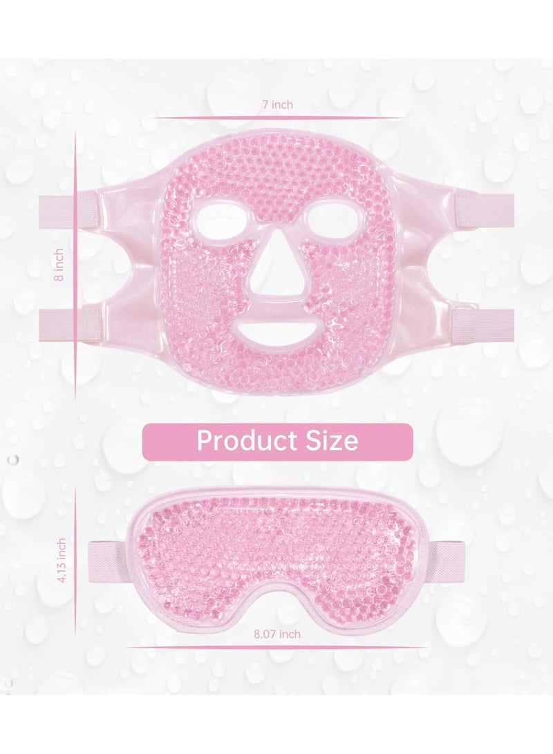 Sharpdo Cold Face Eye Mask Ice Pack Reduce Face Puff,Dark Circles,Gel Beads Hot Heat Cold Compress Pack,Face SPA for Woman Sleeping, Pressure, Headaches, Skin Care - Image 2