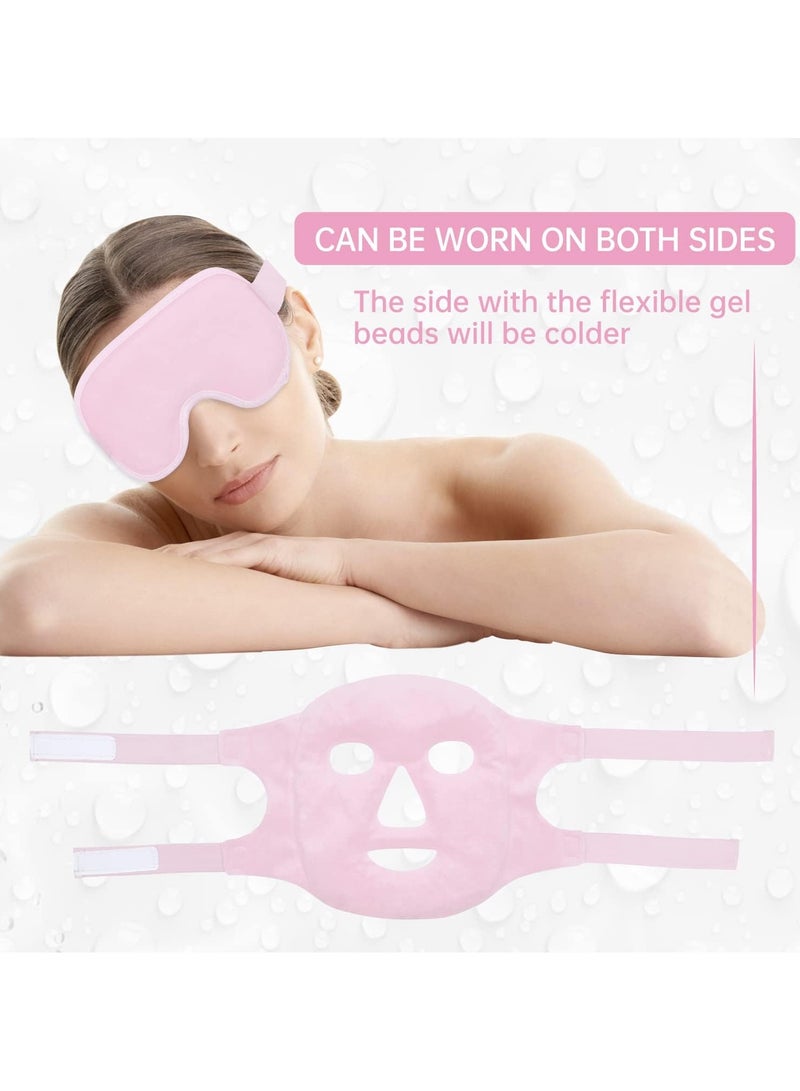 Sharpdo Cold Face Eye Mask Ice Pack Reduce Face Puff,Dark Circles,Gel Beads Hot Heat Cold Compress Pack,Face SPA for Woman Sleeping, Pressure, Headaches, Skin Care - Image 5