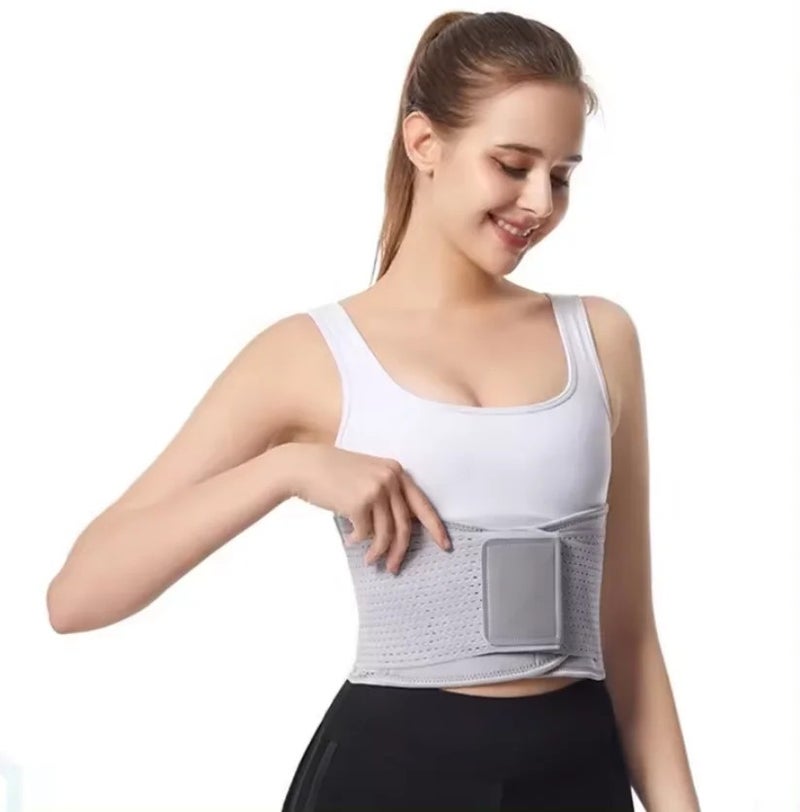 Bluejw Premium 3D Knitted Black Sweat Waist Trimmer Belt - Adjustable Slimming Back Support Trainer for Women & Men - Image 1