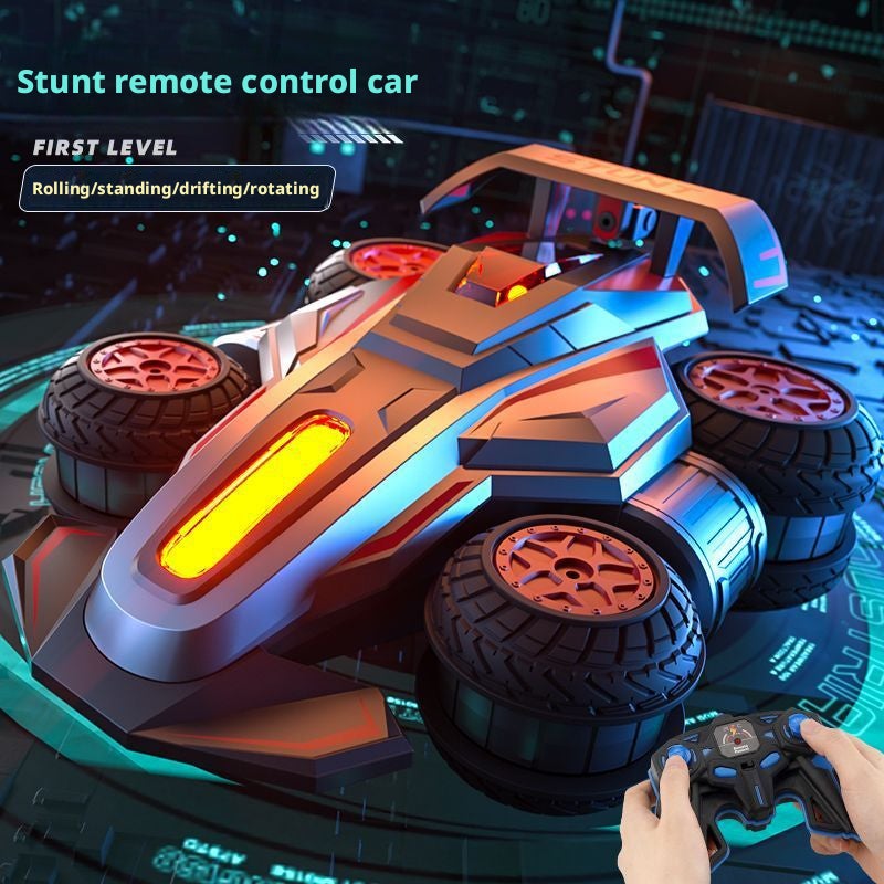 Electric RC Stunt Car with 360° Rotation, Lights and Music for Kids - Image 2