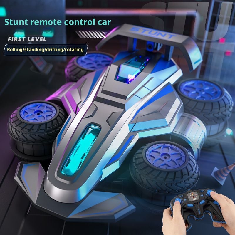 Electric RC Stunt Car with 360° Rotation, Lights and Music for Kids - Image 1
