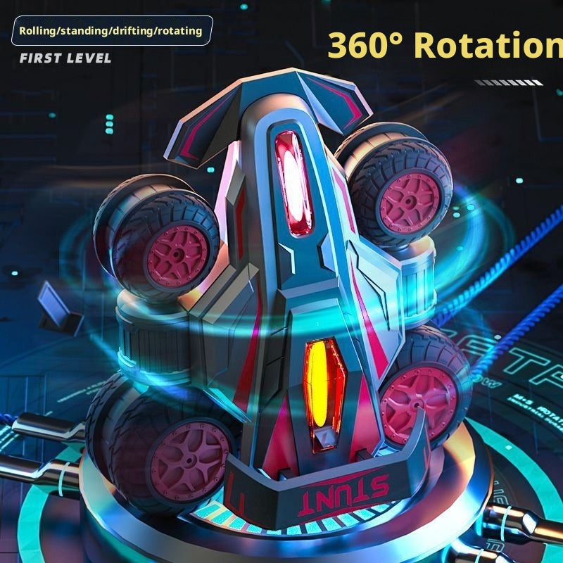 Electric RC Stunt Car with 360° Rotation, Lights and Music for Kids - Image 3