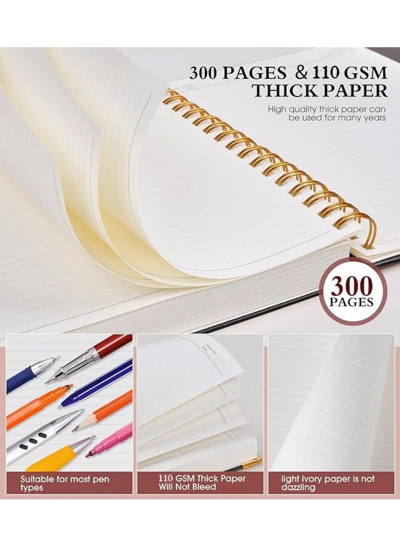 Generic A4 Hardcover Spiral Notebook, 300 Pages Large Journals for Writing, 8.5 x 11 IN Notebooks College Ruled, 110 GSM Thick Lined Paper Notebooks for Work, School and Travel, Blue  - Image 4