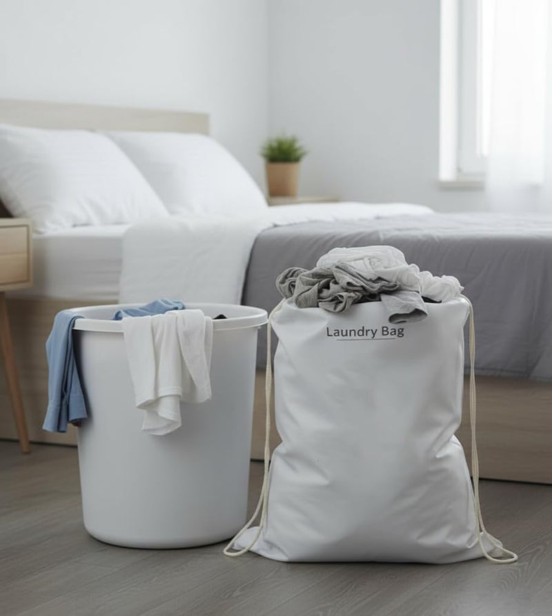 Clayherbs (Pack-50) Pieces Hotel Accessories Guest House Kit Laundry Bag | Non Woven | Disposable Laundry Bag With String Size (70 x 21) - Image 4