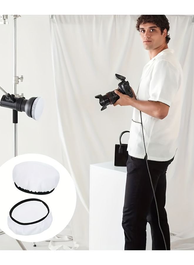 4pcs 7 Inch White Photography Light Diffusers Studio Strobe Reflectors Soft Glow - Image 5
