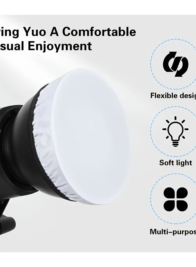 4pcs 7 Inch White Photography Light Diffusers Studio Strobe Reflectors Soft Glow - Image 4