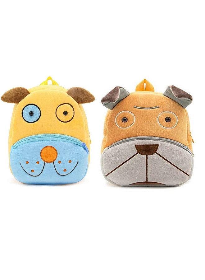 blue tree Kids School Bag Soft Plush Backpack Cartoon Bags Mini Travel Bag for for Girls Boys Toddler Baby Cute Dog & Sherpi Dog - Image 1