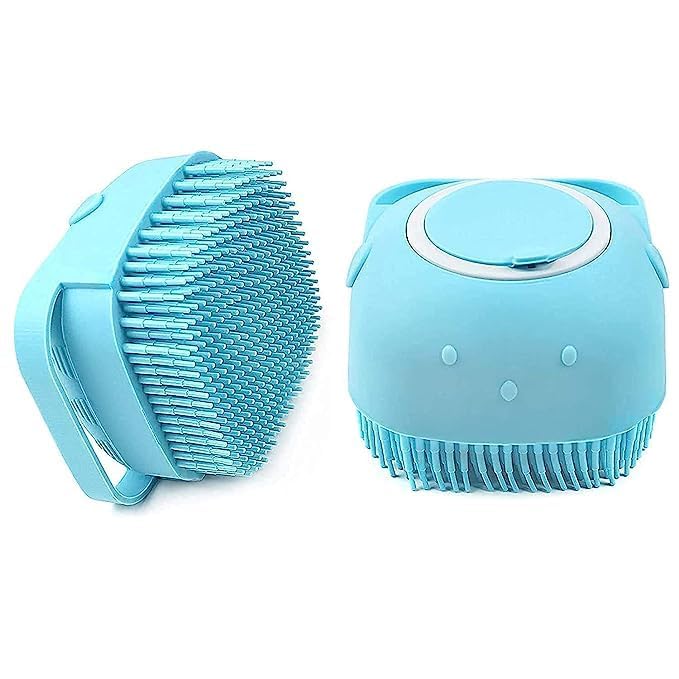 Kruptl Body Cleaning Bath Brush, Silicone Soft Bath Body Brush with Shampoo Dispenser, Skin Massage Brush Bath Bathroom Accessories, Multicolor (Pack of 1) - Image 1
