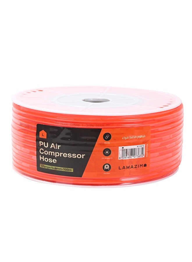 LAWAZIM Orange PU Air Compressor Hose 5x8mm - 100m - Image 5