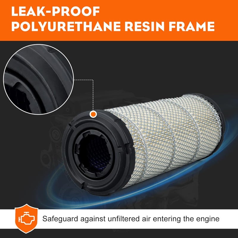 Hipa Inner & Outer Air Filter for Kawasaki 11013-7044 FX850V FX730V FX691V FX801V FX751V FX1000V FH680V 11013-7045 25 083 01-S AF25551 M131802 - Image 5