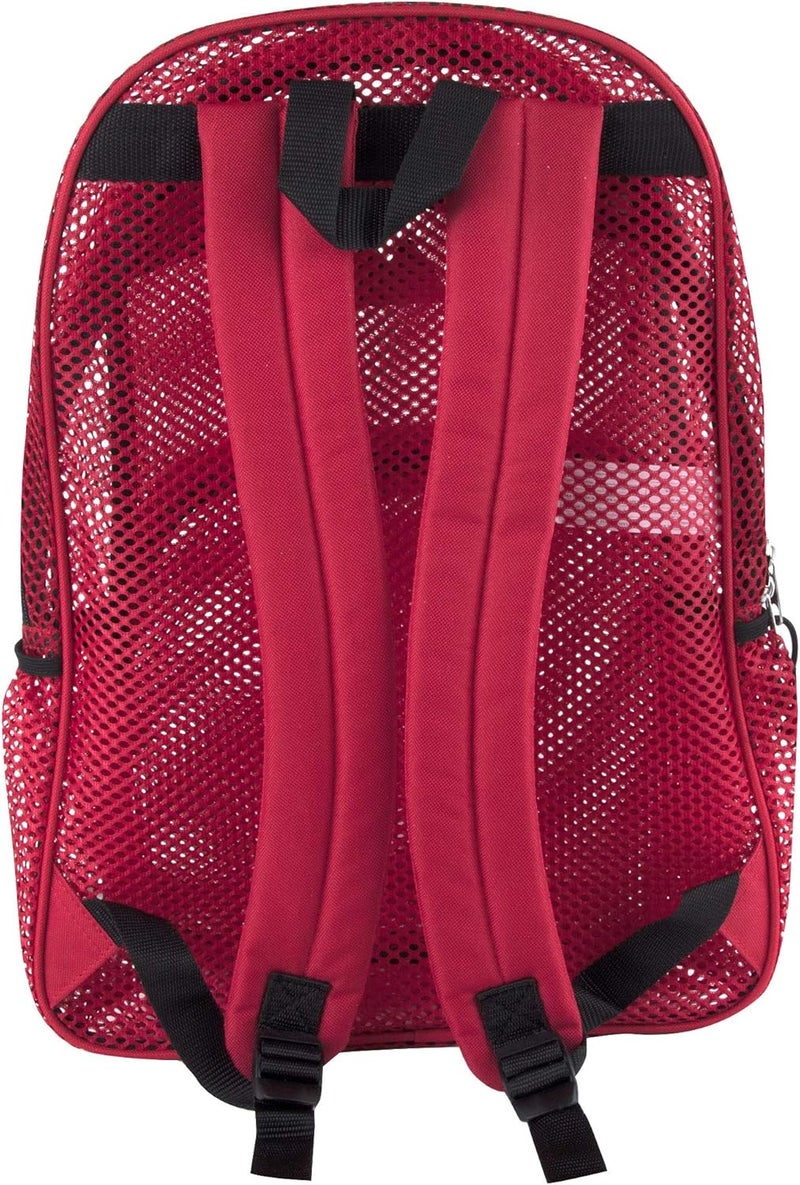 Summit Ridge Reflective Mesh School Backpack for Teens, Girls, Boys | Wire Frame Mesh Beach Backpack XL with Zipper (Red) - Image 4
