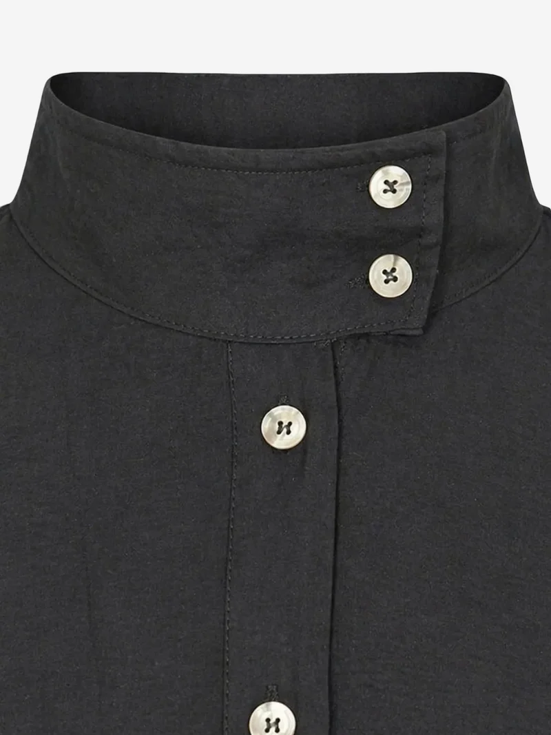 MixRay MIXRAY Mandarin Collar Button-Up Casual Shirt