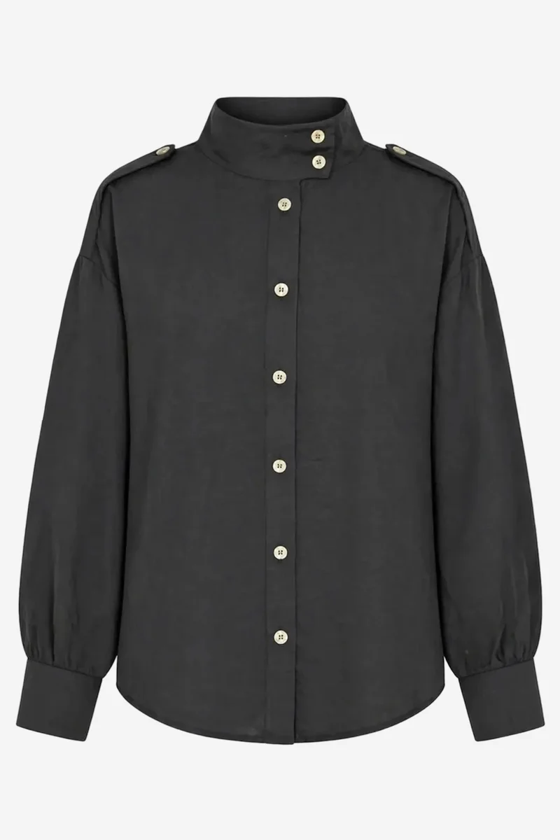 Mixray MIXRAY Mandarin Collar Button-Up Casual Shirt