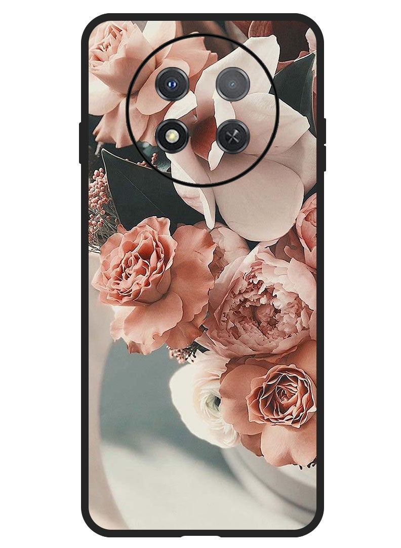 Theodor Protective Case Anti Scratch Shock Proof Bumper Cover For Huawei Enjoy 60X Peach Roses - Image 1