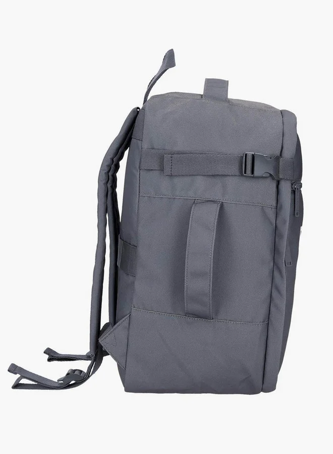 ريبوك Logo Print School Backpack with Adjustable Straps and Zip Closure - 38x19x43 cm