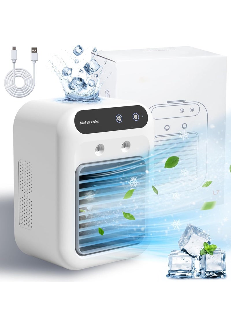 Generic Portable Air Conditioners, 25W Rechargeable Mini Portable AC Unit 2 Cool Air Spray, Personal Cooling Fan with 2 Speeds, Small Room Air Conditioners for Bedroom, Office, Outdoor  - Image 1