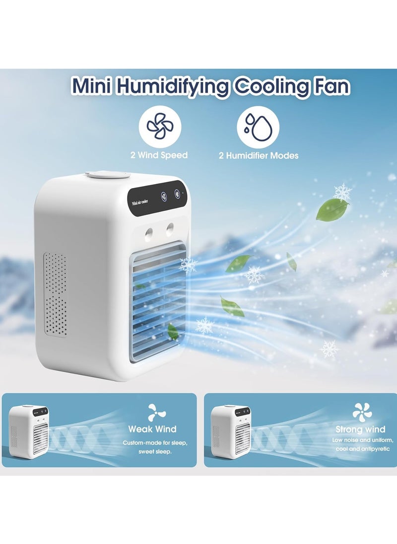 Generic Portable Air Conditioners, 25W Rechargeable Mini Portable AC Unit 2 Cool Air Spray, Personal Cooling Fan with 2 Speeds, Small Room Air Conditioners for Bedroom, Office, Outdoor  - Image 3
