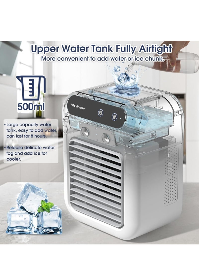 Generic Portable Air Conditioners, 25W Rechargeable Mini Portable AC Unit 2 Cool Air Spray, Personal Cooling Fan with 2 Speeds, Small Room Air Conditioners for Bedroom, Office, Outdoor  - Image 4
