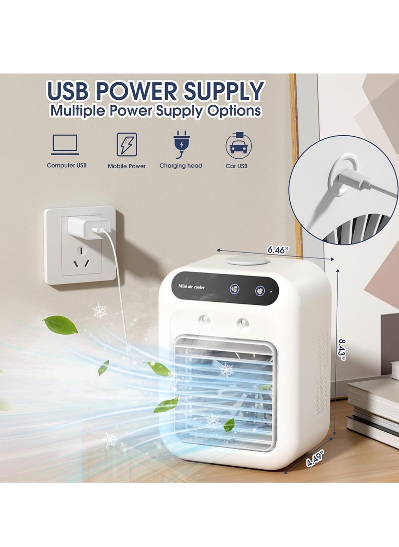 Generic Portable Air Conditioners, 25W Rechargeable Mini Portable AC Unit 2 Cool Air Spray, Personal Cooling Fan with 2 Speeds, Small Room Air Conditioners for Bedroom, Office, Outdoor  - Image 5