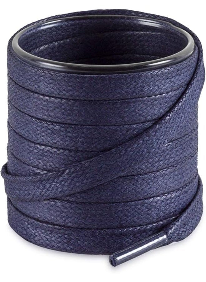 اربطة احذية مسطحة من القطن المشمع للاحذية الطويلة والاحذية الرياضية للرجال والنساء - والأحذية ذات الرقبة الطويلة والفساتين - متوفرة زوجان باطوال وألوان متعددة - Image 1