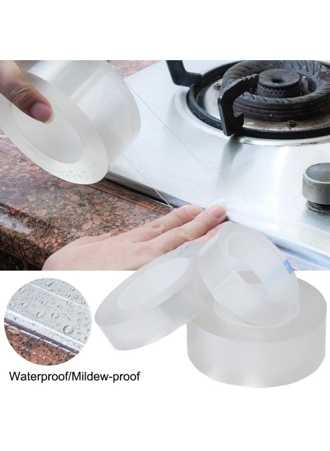 Sink Kitchen Waterproof Transparent Tape Nano Mildew Strong Self-Adhesive Pool Water Seal Bathroom Gap Strip Silicone Stickers  - Image 4