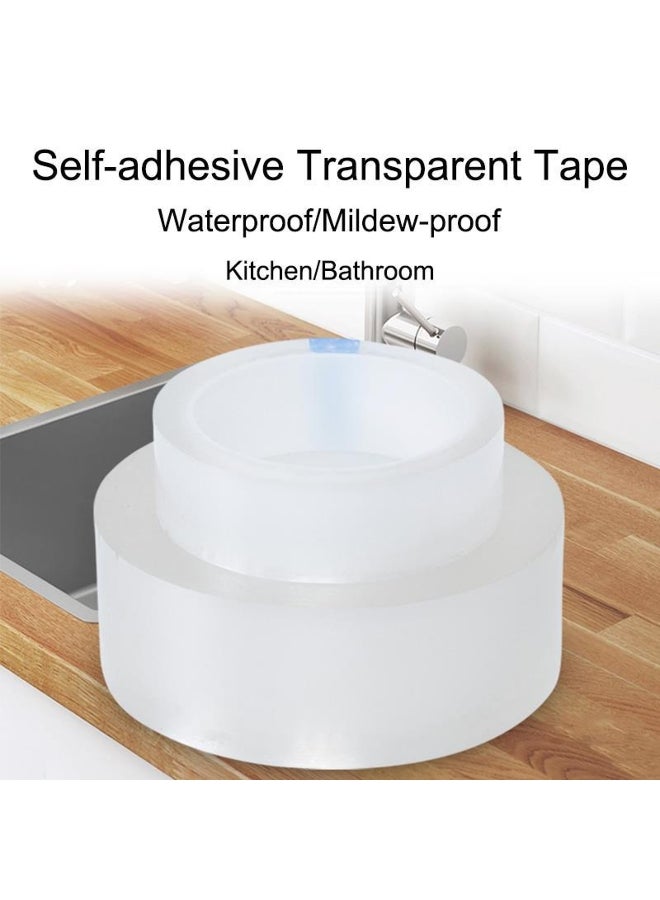 Sink Kitchen Waterproof Transparent Tape Nano Mildew Strong Self-Adhesive Pool Water Seal Bathroom Gap Strip Silicone Stickers  - Image 5