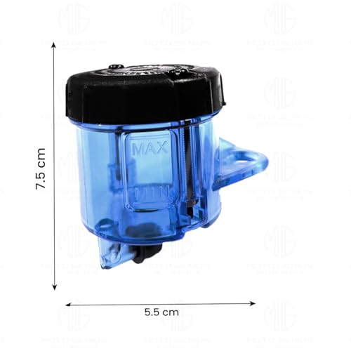 MOTO GENIUS Universal Motorcycle Front Brake Master Cylinder Oil Reservoir Tank Cup | Durable Replacement for Hydraulic Brake and Clutch Systems (Blue) - Image 3