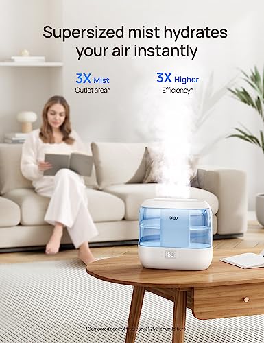 Dreo Humidifiers for Bedroom, Top Fill 4L Smart Cool Mist Humidifier with Oil Diffuser, Cartridge, Nightlight, 36H Runtime, Quiet Ultrasonic Humidifiers for Home, Baby Nursery, Plants, Office, HM311S - Image 4