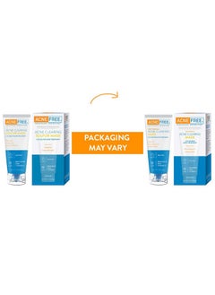 أكني فري قناع AcneFree لإزالة حب الشباب، علاج حب الشباب بالكبريت بنسبة 3.5%، يمتص الزيوت الزائدة ويفتح المسام بفيتامين سي والبنتونيت والزنك، 1.7 أونصة  - Image 2