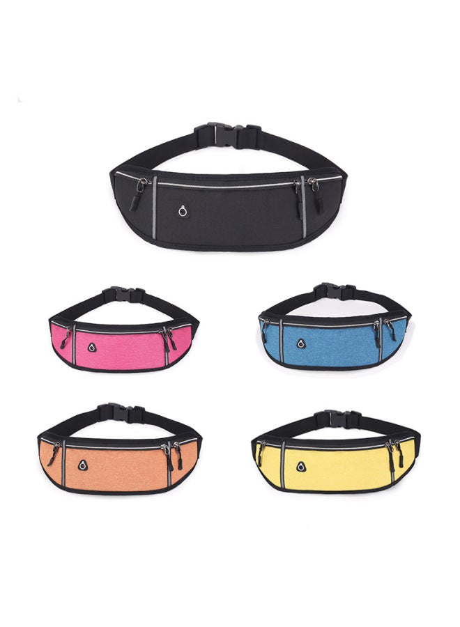 Generic Outdoor Multifunctional Sports Waist Bag Men's Oxford Cloth Waterproof Body-Fit Invisible Running Mobile Phone Bag Trendy Crossbody Bag-Color:Yellow - Image 2