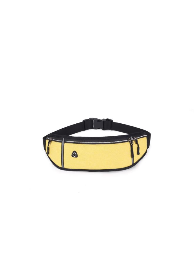 Generic Outdoor Multifunctional Sports Waist Bag Men's Oxford Cloth Waterproof Body-Fit Invisible Running Mobile Phone Bag Trendy Crossbody Bag-Color:Yellow - Image 1