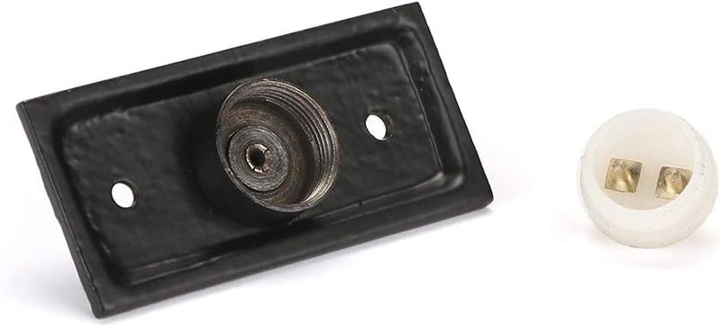 A29 Black Powder Coated Wired Doorbell Button – 2 1/2" x 1 1/8" – Vintage Style Cast Iron Construction with Recess Mount – Antique Finish, Fits Two-Wire Systems, Weather Resistant, Easy Install - Image 2