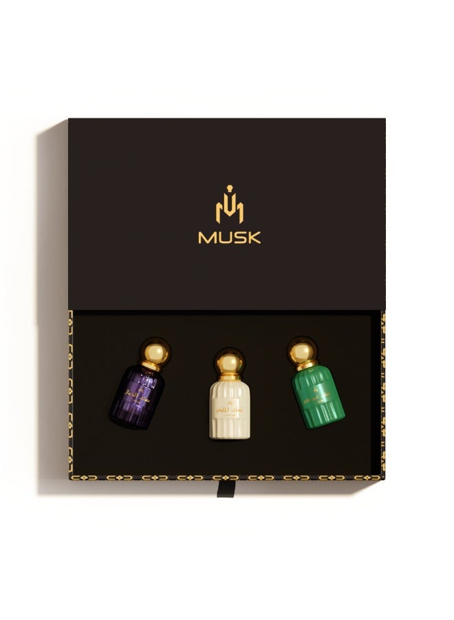 مسك مجموعة خمرية مسك - 3 قطع - 12 مل - للجنسين