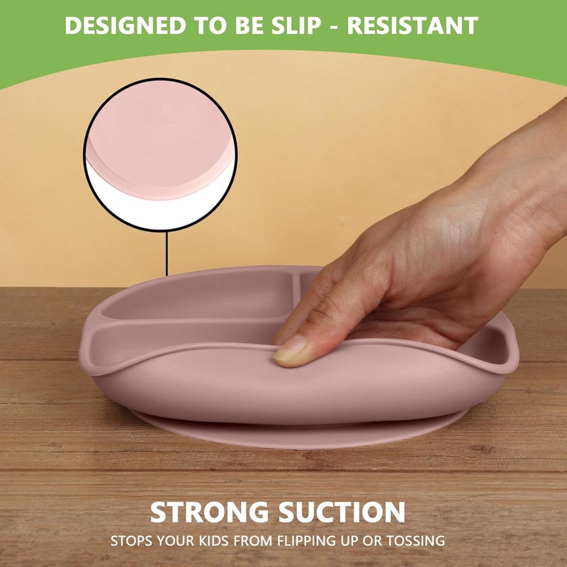 PEEPER Suction Plate for Baby, Toddler Plates with Secure Silicone Grip, Silicone Plates for Babies, Microwave Plates for Kids, Baby Plates for Food, BPA Free, Dishwasher, Unbreakable Feeding Plates - Image 4