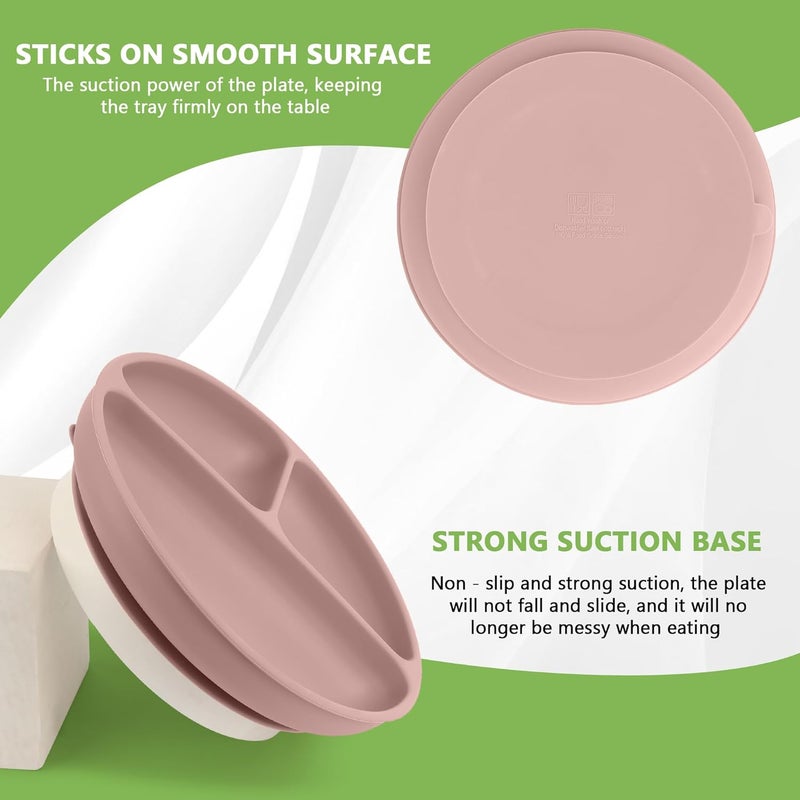 PEEPER Suction Plate for Baby, Toddler Plates with Secure Silicone Grip, Silicone Plates for Babies, Microwave Plates for Kids, Baby Plates for Food, BPA Free, Dishwasher, Unbreakable Feeding Plates - Image 3