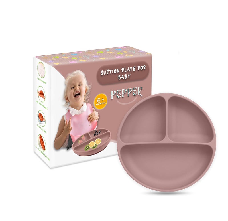 PEEPER Suction Plate for Baby, Toddler Plates with Secure Silicone Grip, Silicone Plates for Babies, Microwave Plates for Kids, Baby Plates for Food, BPA Free, Dishwasher, Unbreakable Feeding Plates - Image 1