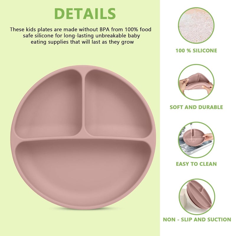 PEEPER Suction Plate for Baby, Toddler Plates with Secure Silicone Grip, Silicone Plates for Babies, Microwave Plates for Kids, Baby Plates for Food, BPA Free, Dishwasher, Unbreakable Feeding Plates - Image 2