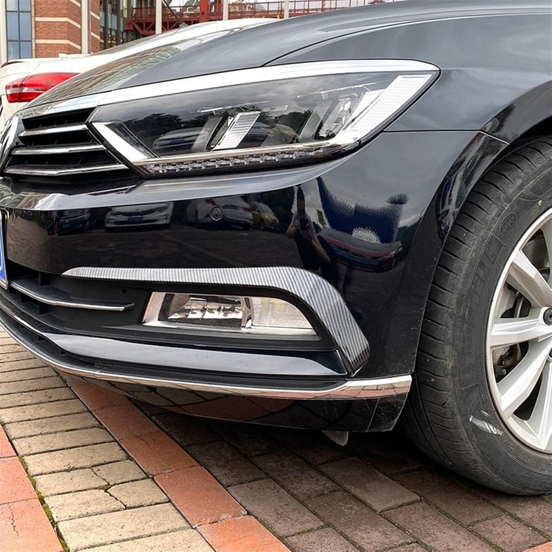 QASULER Carbon Fiber Fog Light Eyebrow Spoiler for Passat B8 - Image 5
