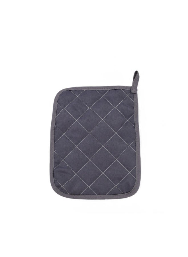 Color Towel Cloth With Pocket Mat Insulation Mat Polyester Placemat Square Coaster Kitchen Table Anti-scald Pot Mat-Color:Gray - Image 1