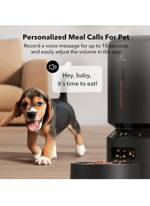 PETLIBRO Automatic Cat Feeder,5G WiFi Automatic Dog Feeder,Freshness,5L Timer Cat Feeder,Low Food Sensor,Up to 10 Meals Per Day,Pellet Pet Feeder for Cats/Dogs   BLACK