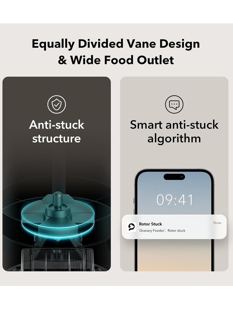 PETLIBRO - PETLIBRO Automatic Cat Feeder,5G WiFi Automatic Dog Feeder,Freshness,5L Timer Cat Feeder,Low Food Sensor,Up to 10 Meals Per Day,Pellet Pet Feeder for Cats/Dogs   BLACK - Image 1