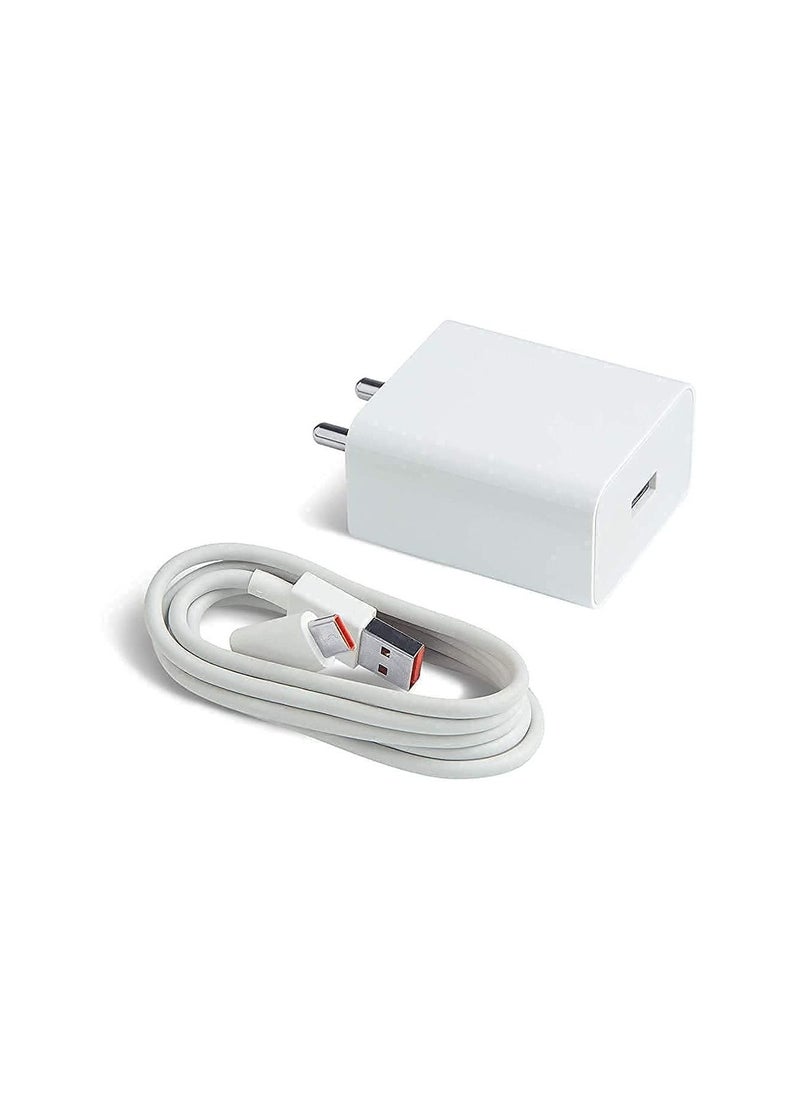 Generic - Fast Type-C Charger Like for Original Xiaomi Redmi Note 9 Pro Max, Note 10 Pro, Note 10 Pro Max, Note 8, Note 8 Pro, Note 7, Mi A1, Mi A2, Mi A3 Charger with 1Mtr Type -C Charging Data Cable 5 W 2.4 A - Image 1