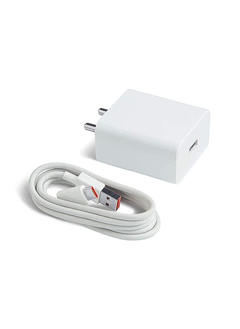 Generic - Fast Type-C Charger Like for Original Xiaomi Redmi Note 9 Pro Max, Note 10 Pro, Note 10 Pro Max, Note 8, Note 8 Pro, Note 7, Mi A1, Mi A2, Mi A3 Charger with 1Mtr Type -C Charging Data Cable 5 W 2.4 A - Image 1