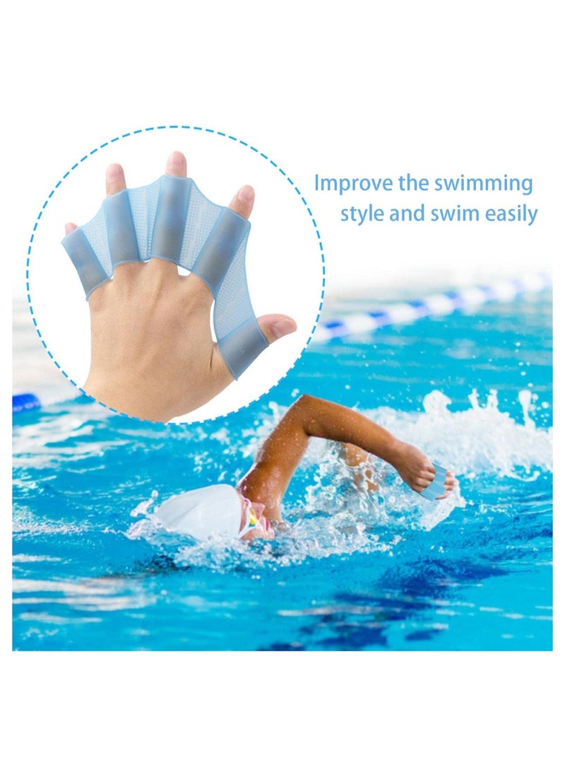 Generic Silicone Girdles Swimming Hand Fins Finger Gloves for Water Sports and Diving  - Image 4